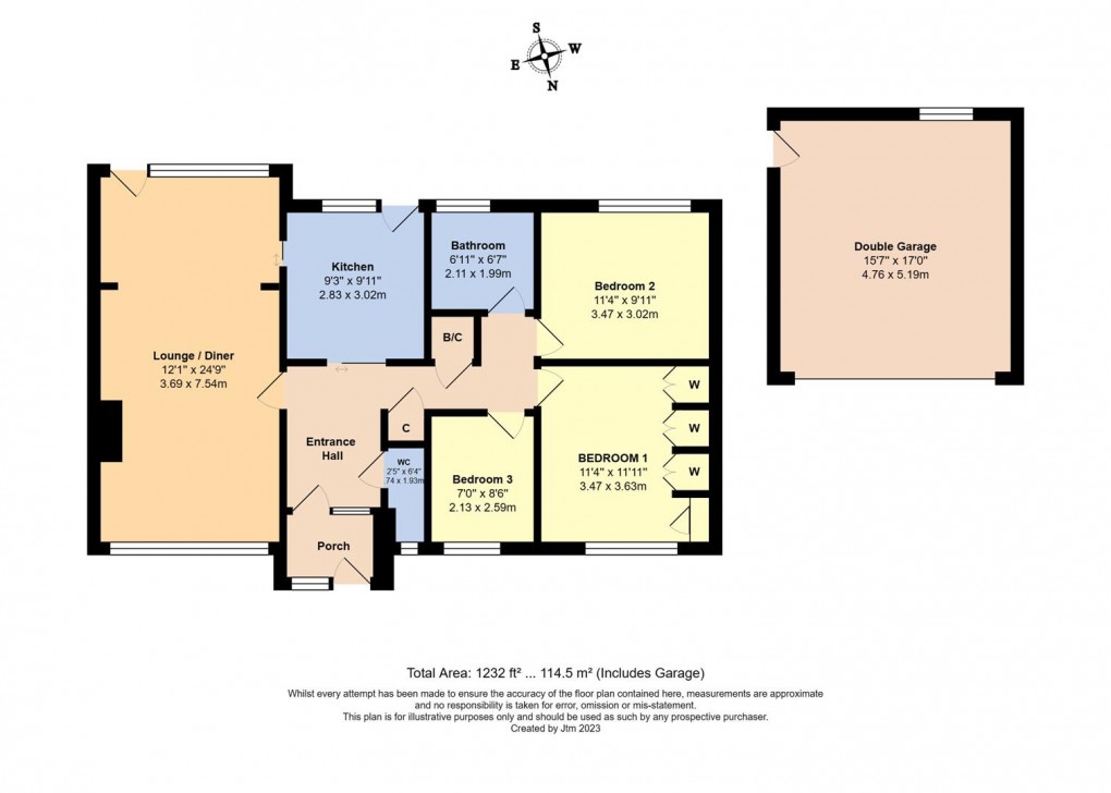 Floorplan for Meadway, Rustington Sea Estate