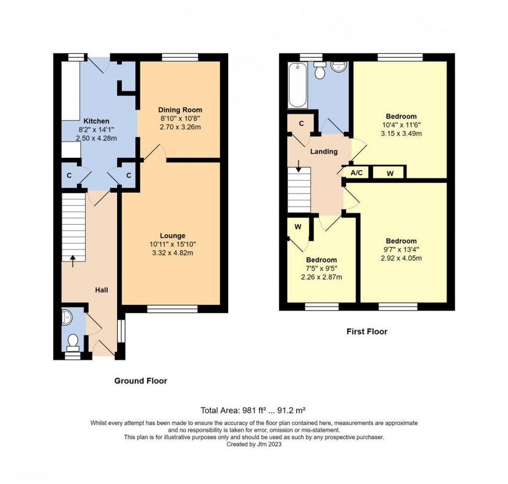 Floorplan for Potters Mead, Wick, Littlehampton