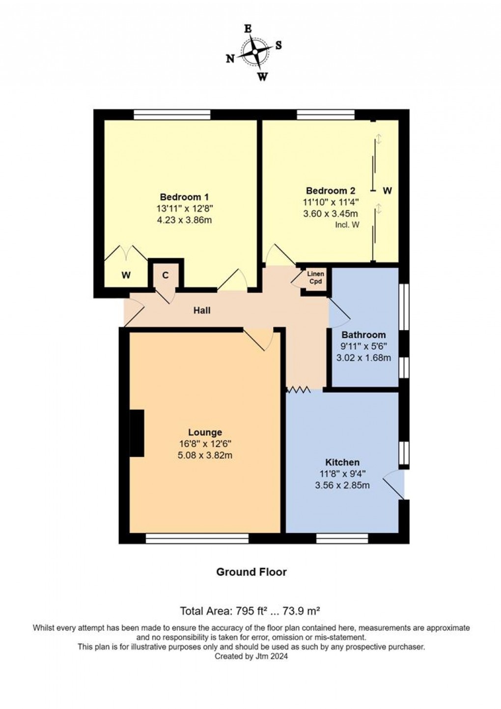 Floorplan for Hazel Lodge, Cudlow Garden, Rustington