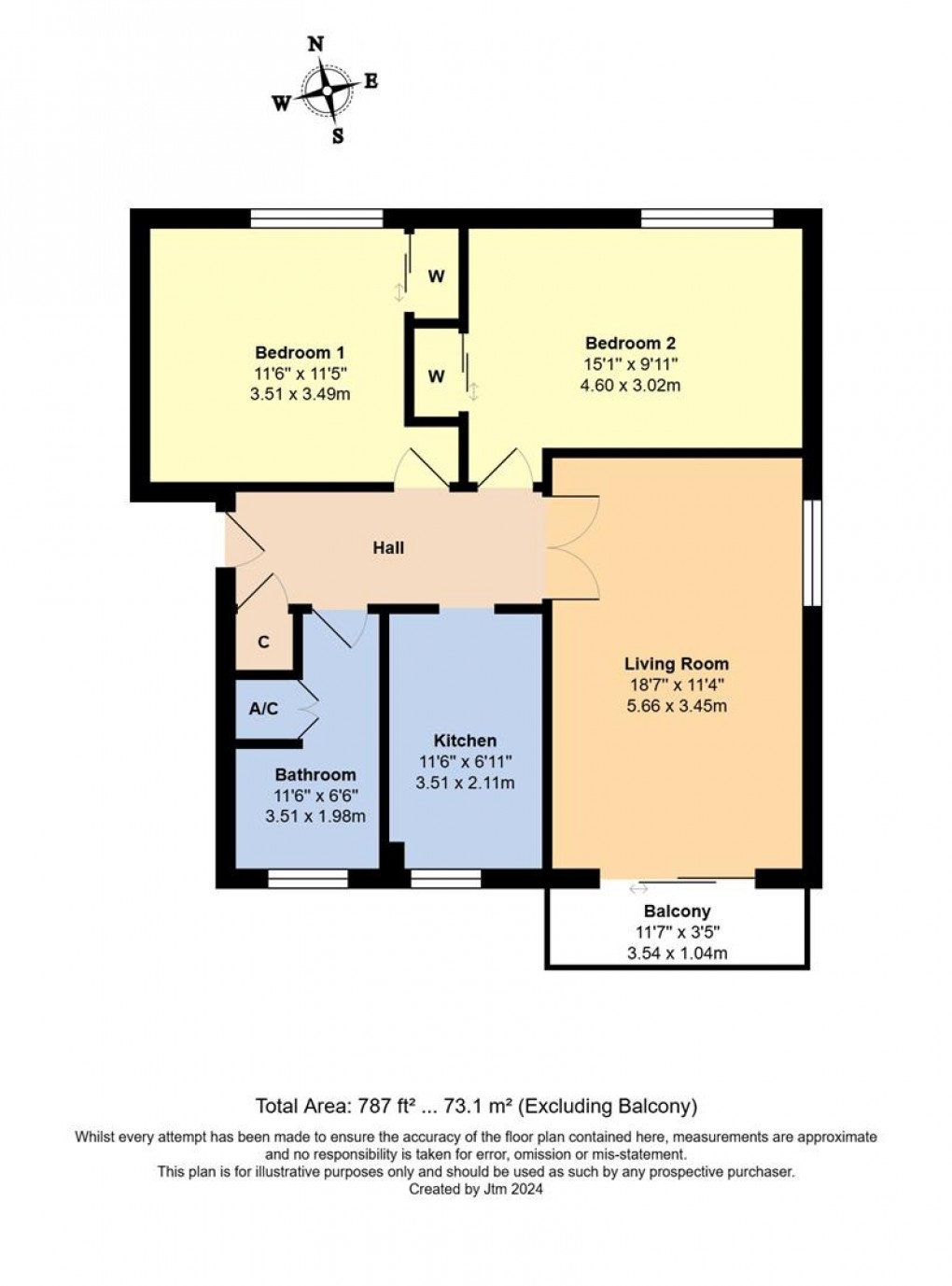 Floorplan for Lister Court, Overstrand Avenue, Rustington