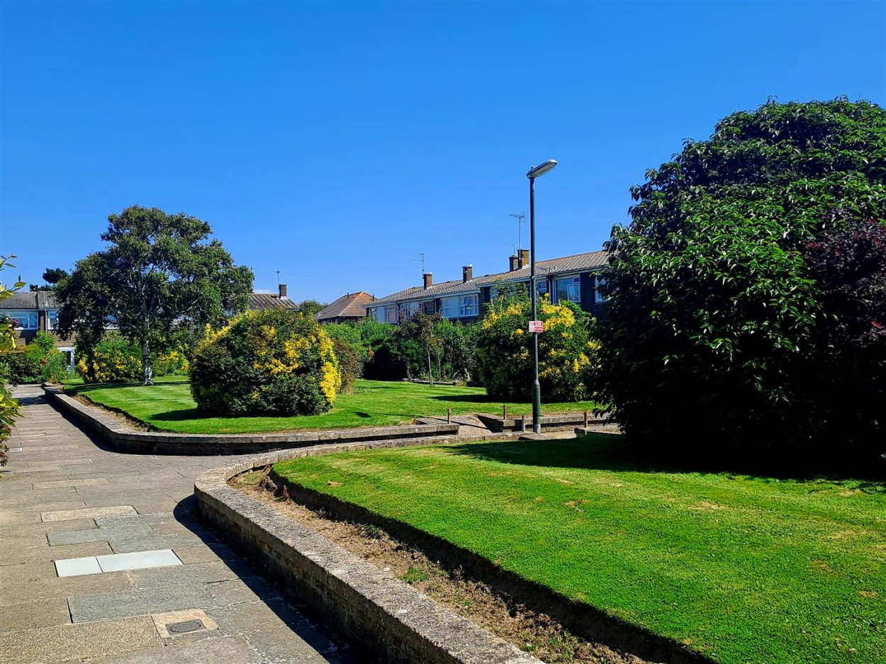 Front Aspect View Over Communal Gardens