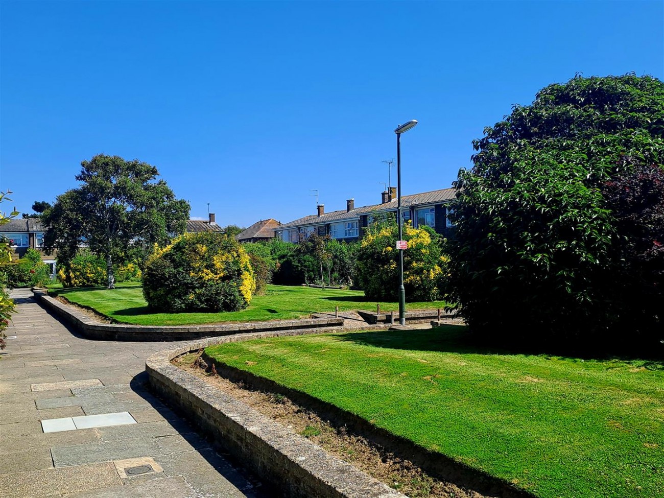 Front Aspect View Over Communal Gardens