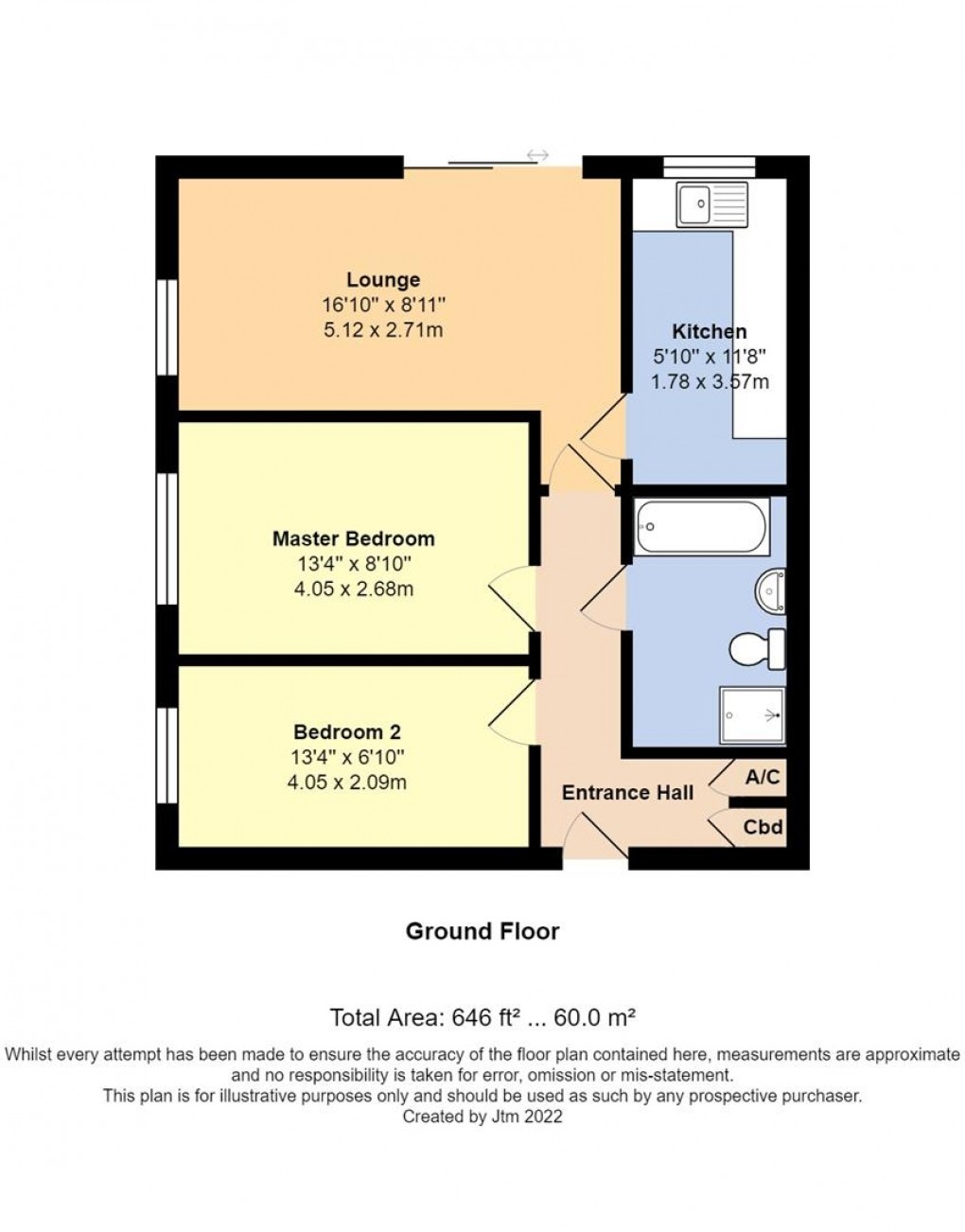 Floorplan for Sea Lane, Rustington