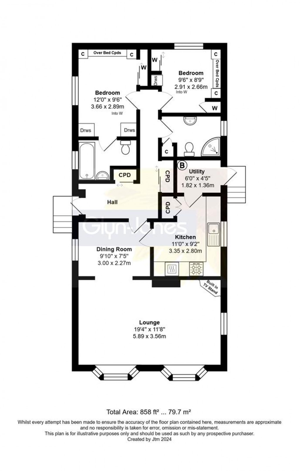 Floorplan for Thornlea Court, Littlehampton