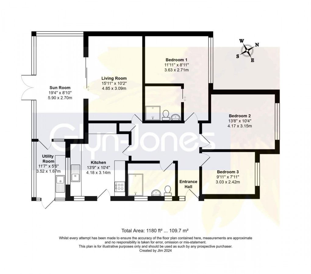 Floorplan for Parry Drive, Rustington