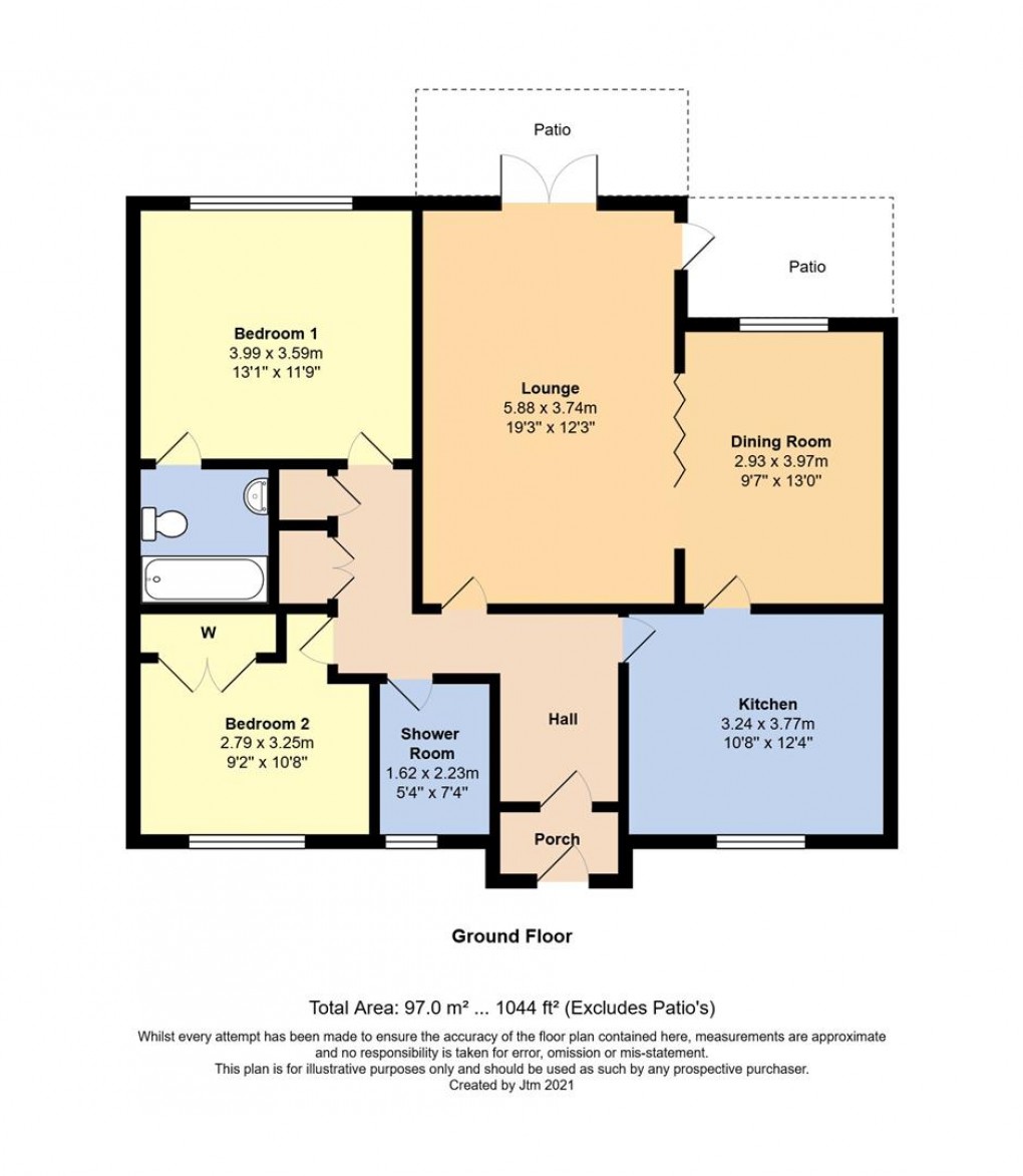 Floorplan for Midholme, Sea Lane Close, East Preston