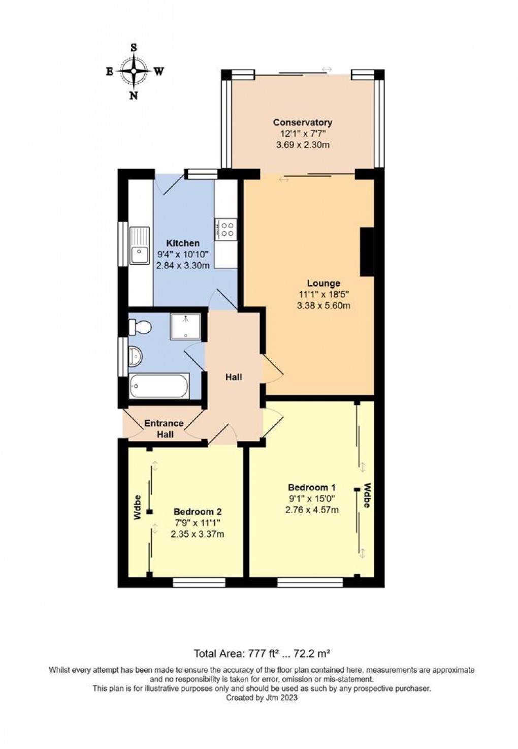 Floorplan for Russells Close, East Preston