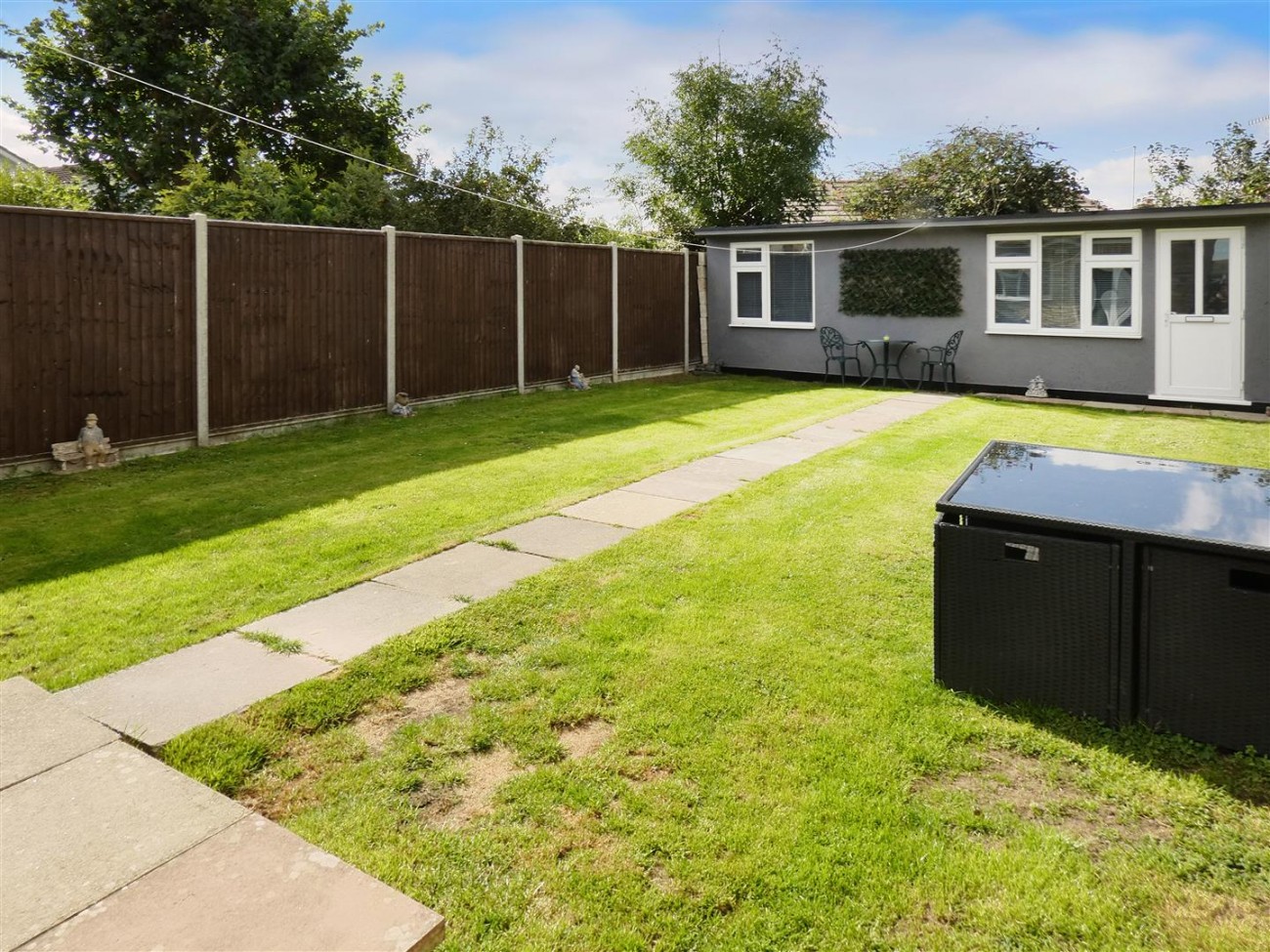 West Facing Rear Garden with Garden Studio