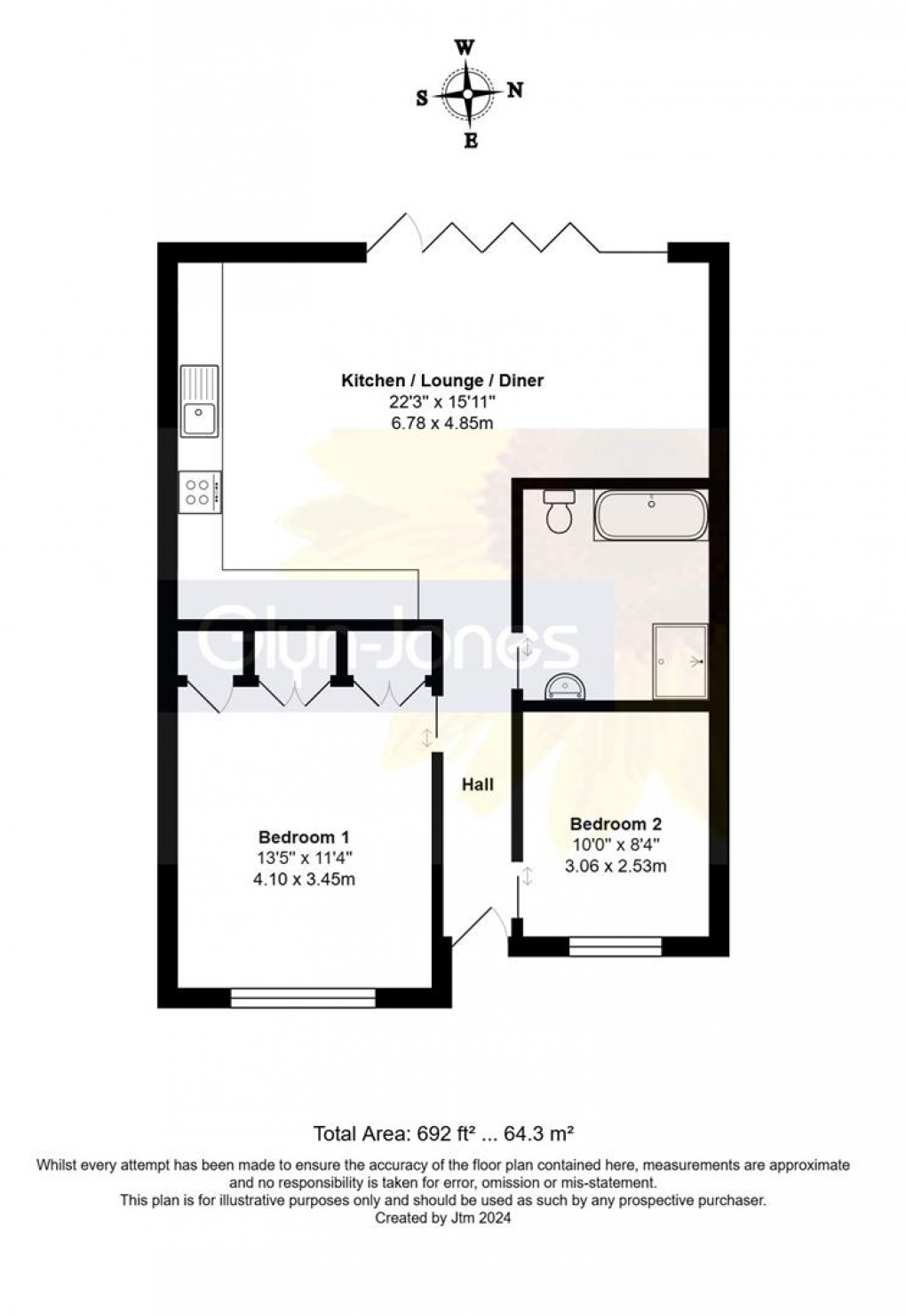 Floorplan for Southcourt Close, Rustington