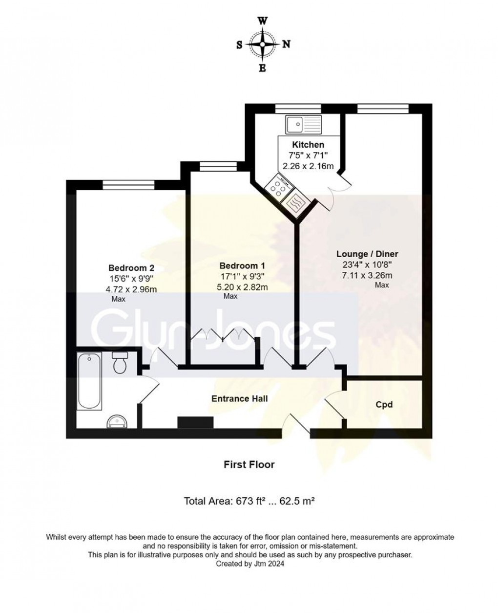 Floorplan for Milliers Court, Worthing Road, East Preston