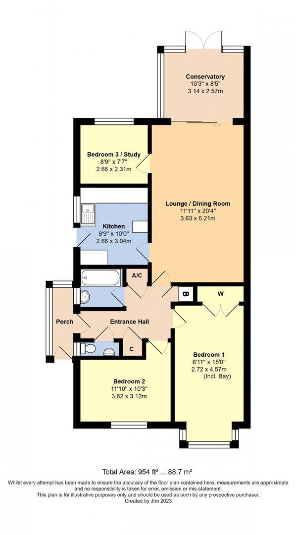 Floorplan for Middle Mead, Littlehampton