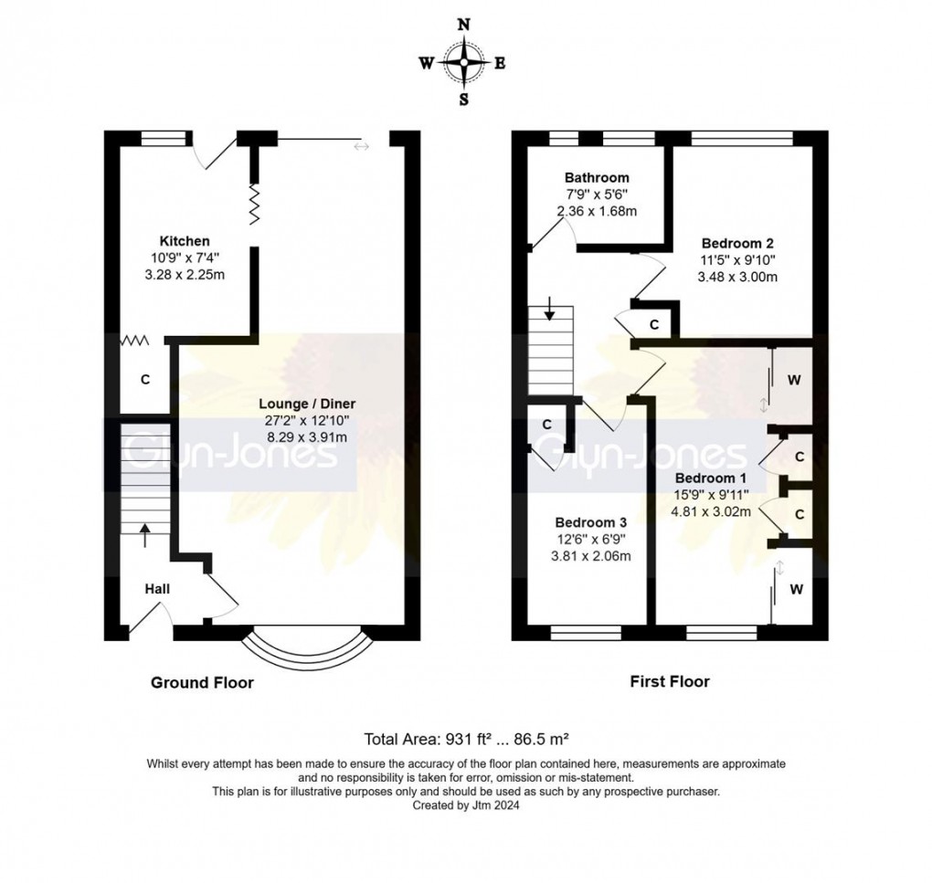 Floorplan for Merryfield Crescent, Angmering