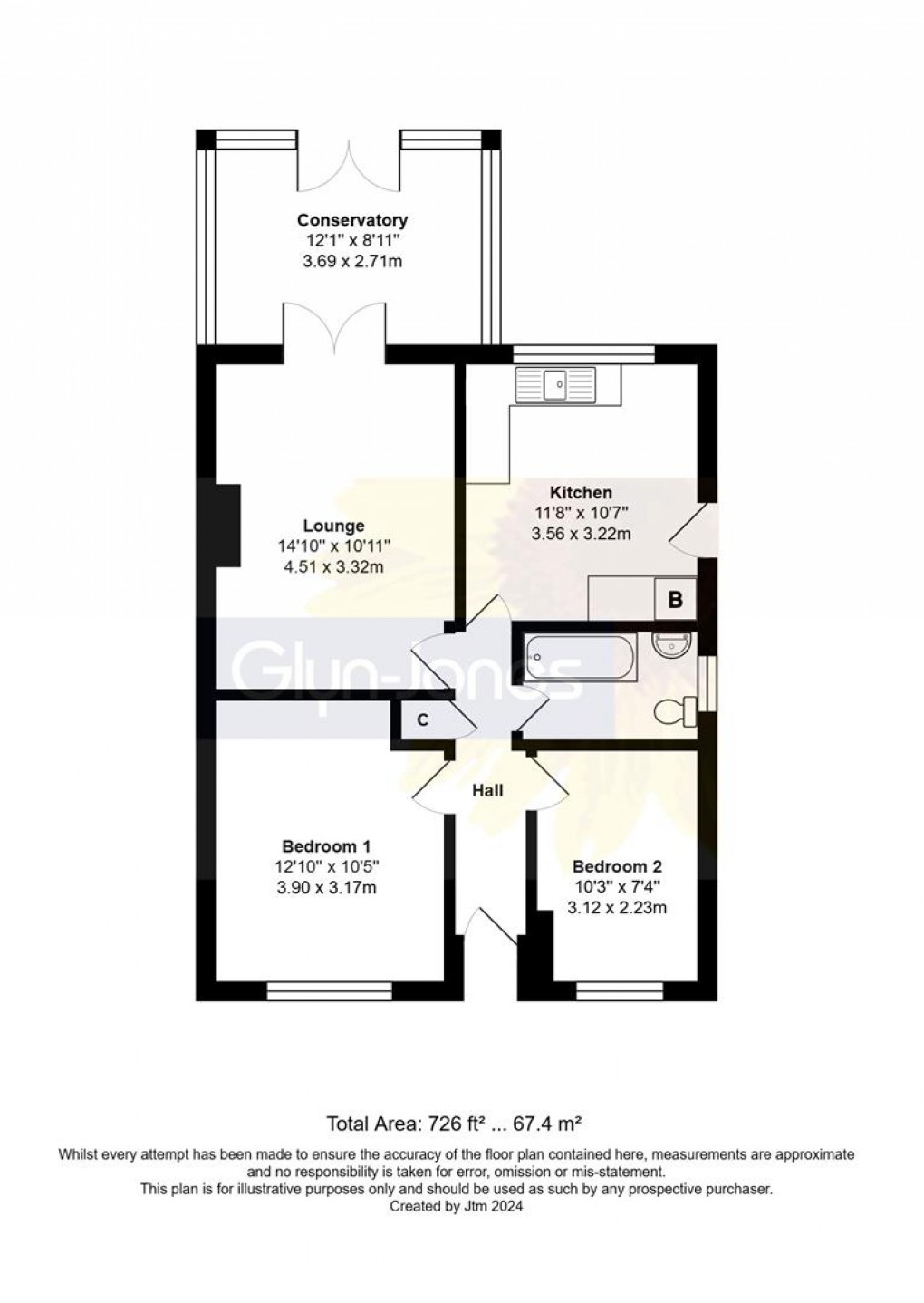 Floorplan for Oakcroft Gardens, Littlehampton