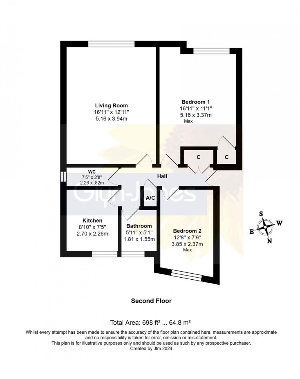 Floorplan for Coppets Wood, Fontwell Close, Rustington