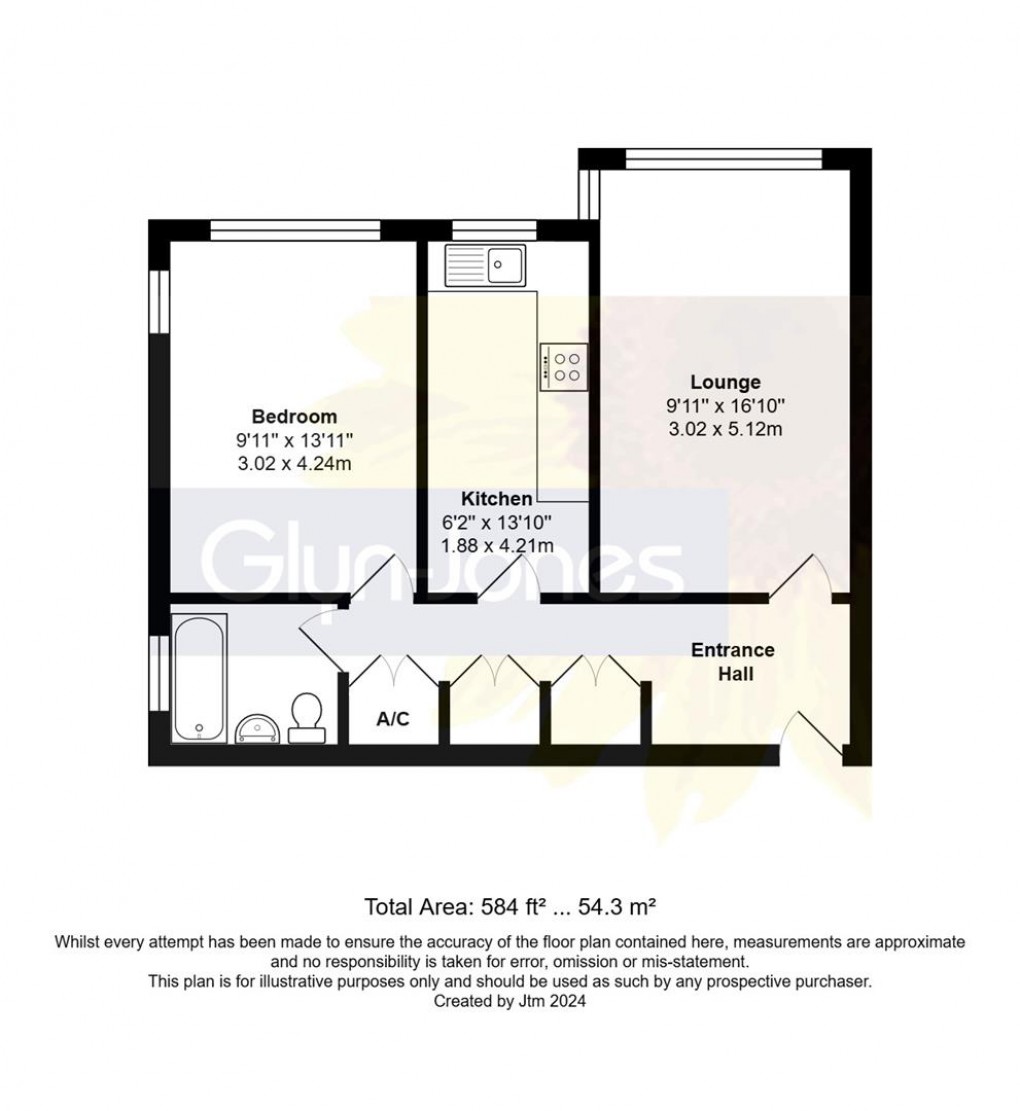 Floorplan for Ash Lane, Rustington,