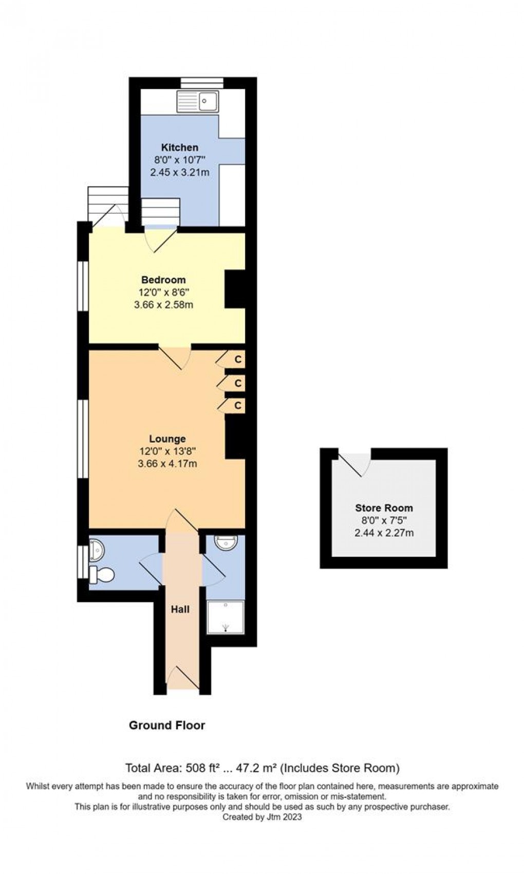 Floorplan for South Terrace, Littlehampton