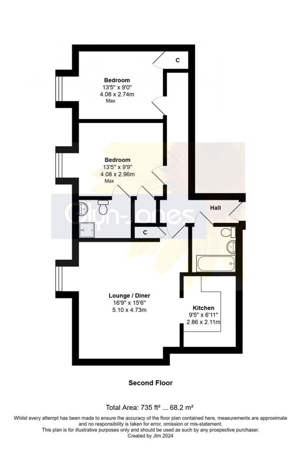 Floorplan for Woodlands Avenue, Rustington