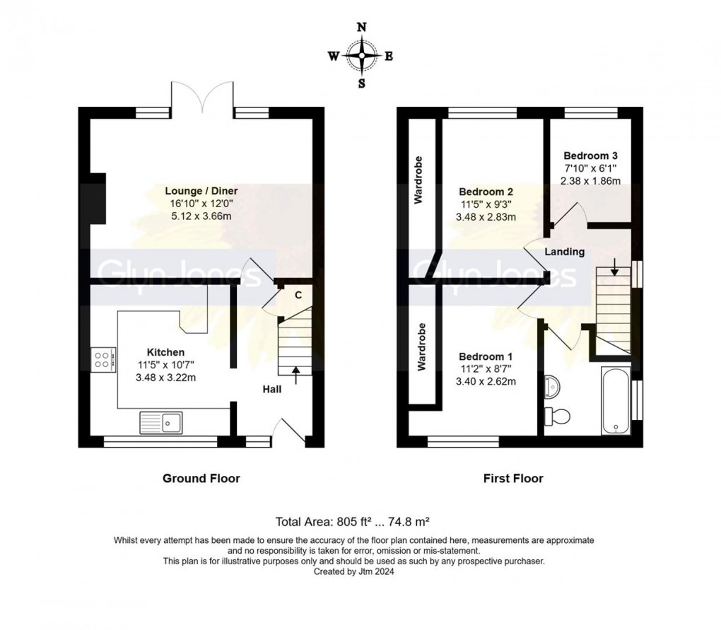 Floorplan for Oakcroft Gardens, Littlehampton