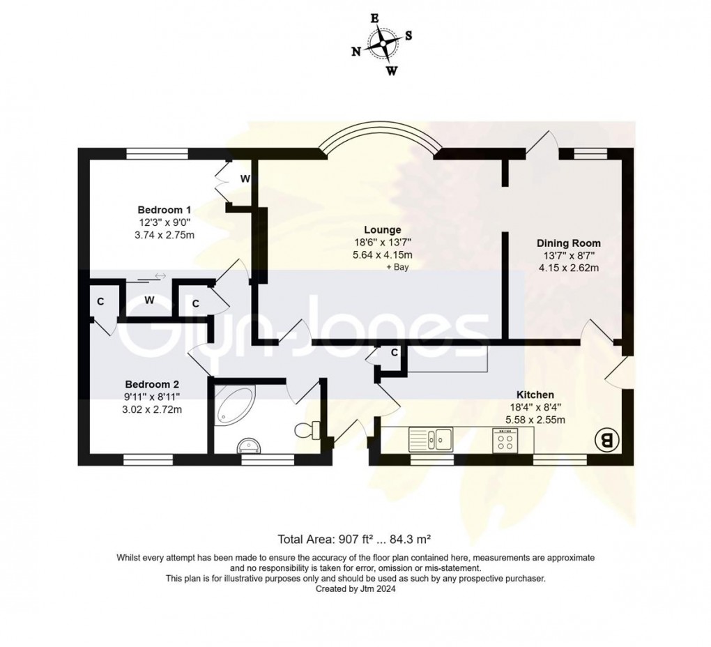 Floorplan for Dial Close, Barnham