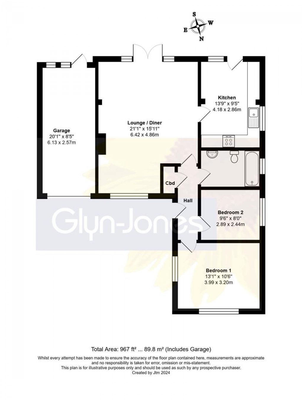 Floorplan for Angmering Way, Rustington