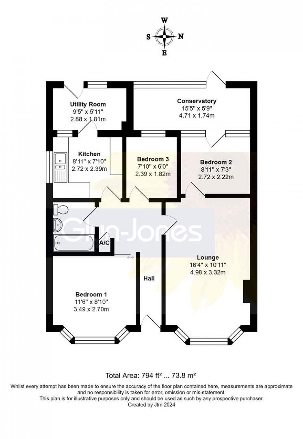 Floorplan for Clarence Avenue, Wick, Littlehampton