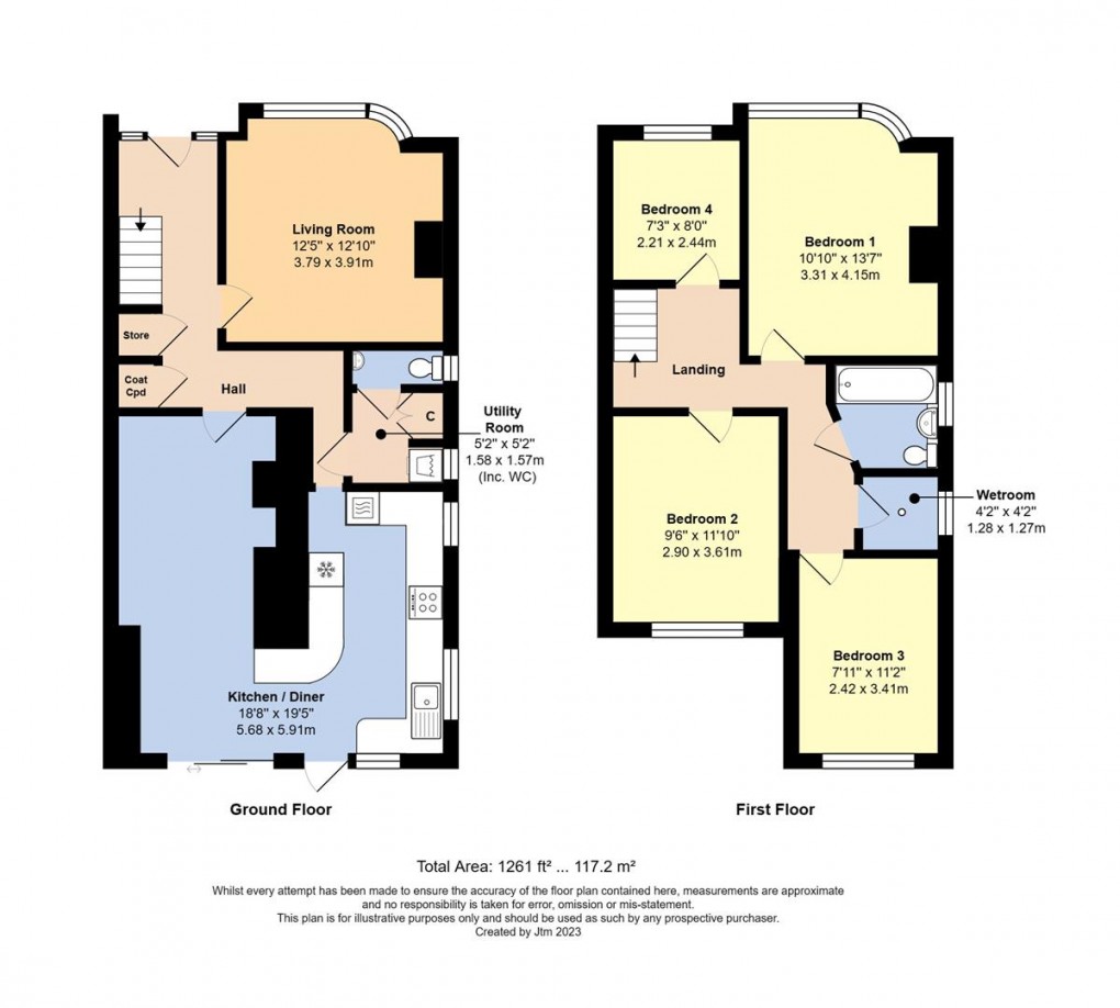 Floorplan for Cornwall Road, Littlehampton