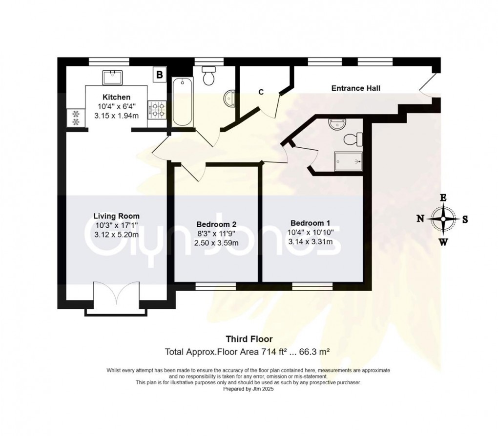 Floorplan for Butts Mead, Wick, Littlehampton