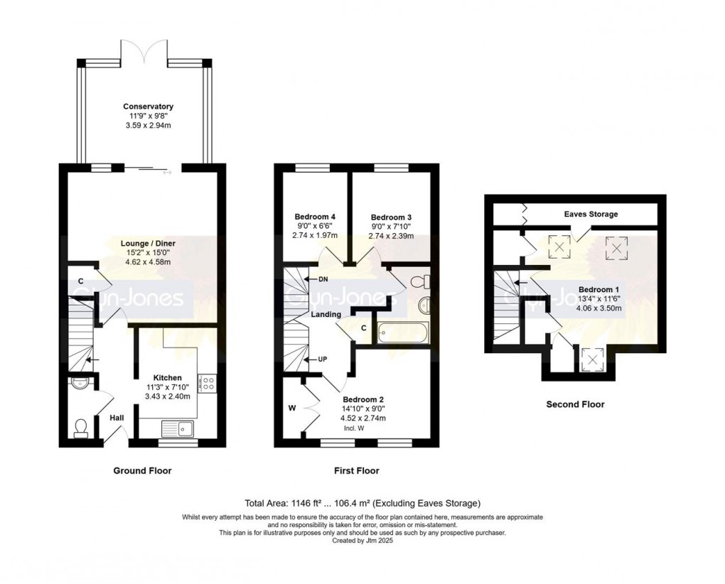 Floorplan for Derwent Close, Littlehampton