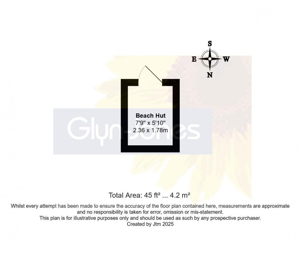 Floorplan for Beach Hut, Sea Road, Littlehampton