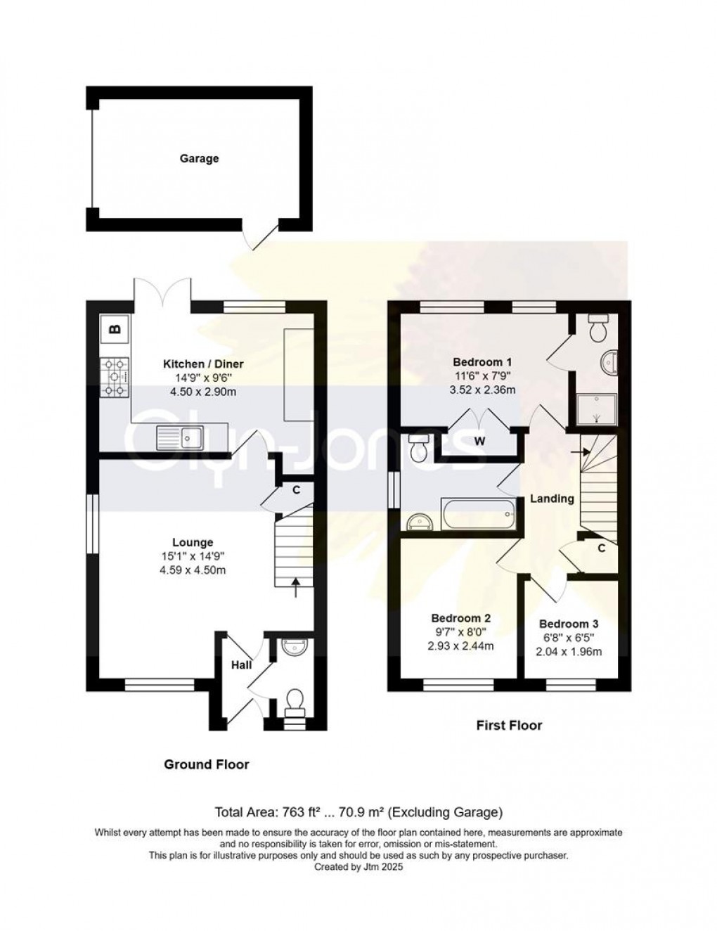 Floorplan for Keelson Way., Littlehampton