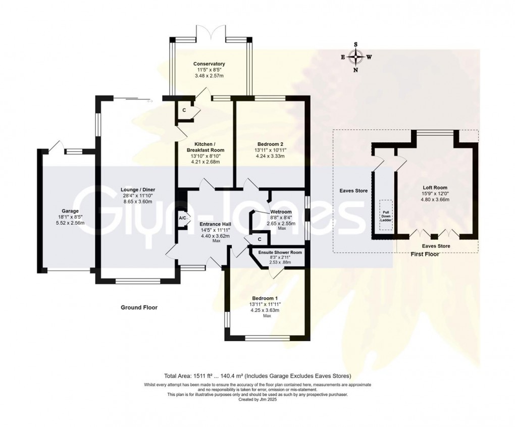 Floorplan for Hudson Drive, Rustington