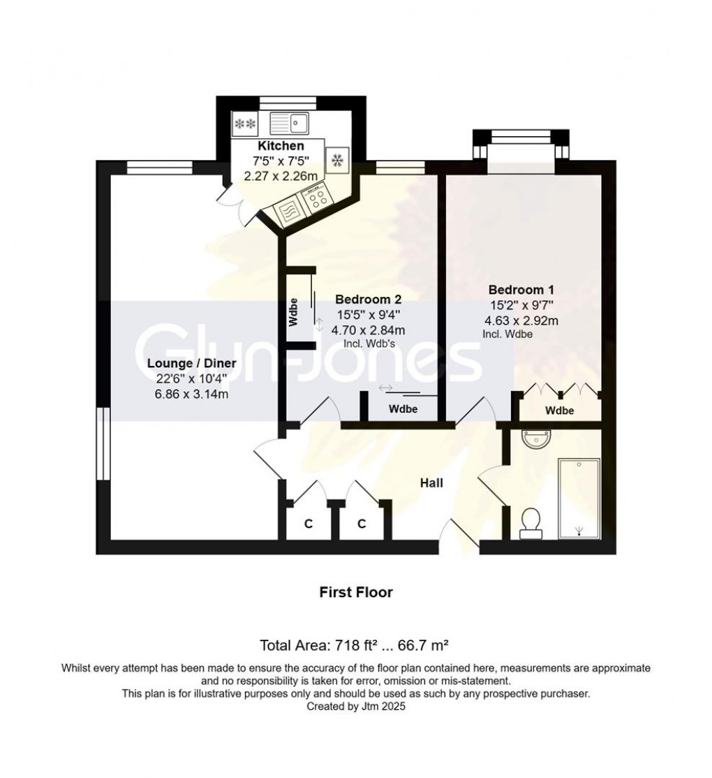 Floorplan for Francis Court, Church Street, Littlehampton