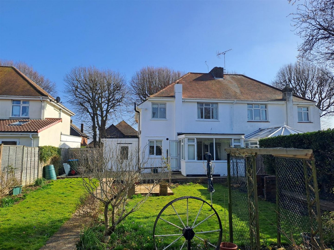 West Facing Rear Garden/Rear Elevation